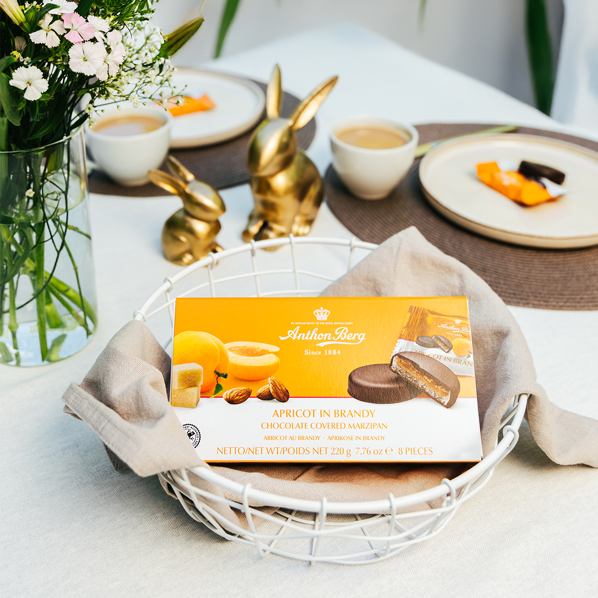 Anthon Berg - Snack Dolci all'Albicocca Ricoperti di Cioccolato, Ripieni di Marzapane e Brandy | 220g