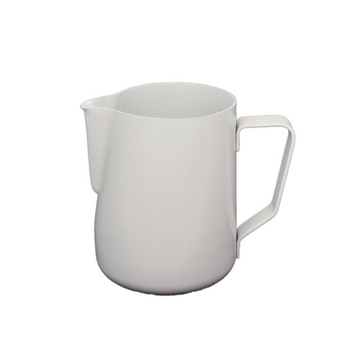 Lattiera per cappuccino in acciaio inox | Colore bianco | Capacità 360 ml