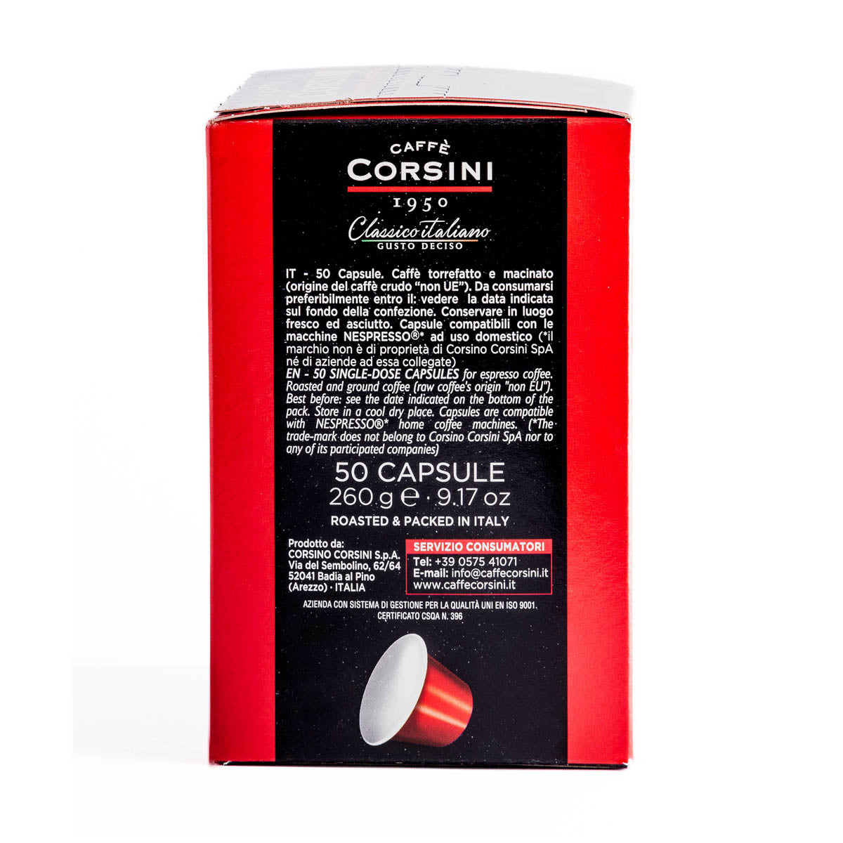 Capsule di caffè compatibili Nespresso® | Classico Italiano | 50 pezzi | Cartone con 8 confezioni