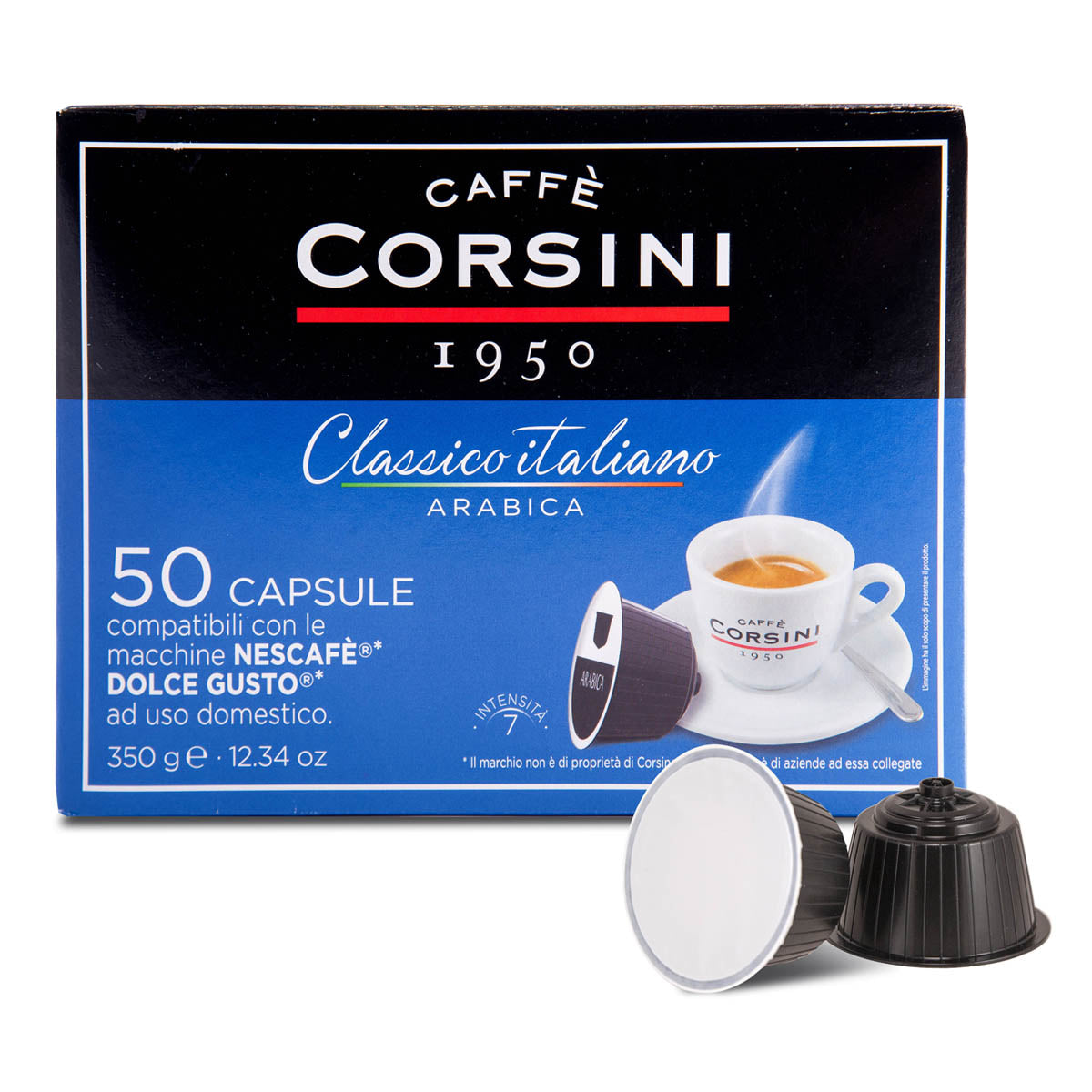 50 capsule di caffè compatibili Nescafè® Dolce Gusto® | Arabica Classico Italiano | Cartone con 4 confezioni