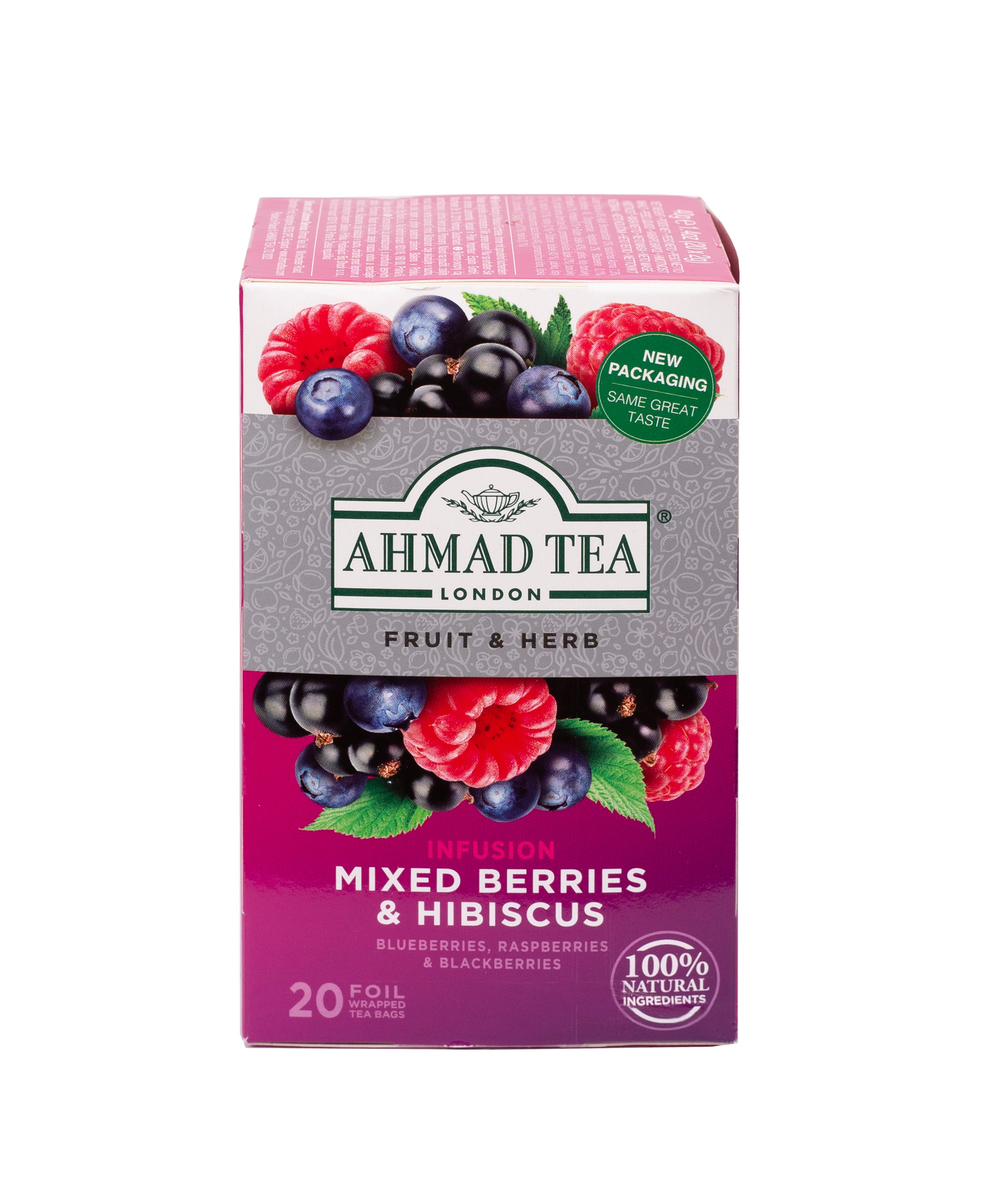 Infuso frutti di bosco e ibisco | Ahmad Tea | 20 bustine
