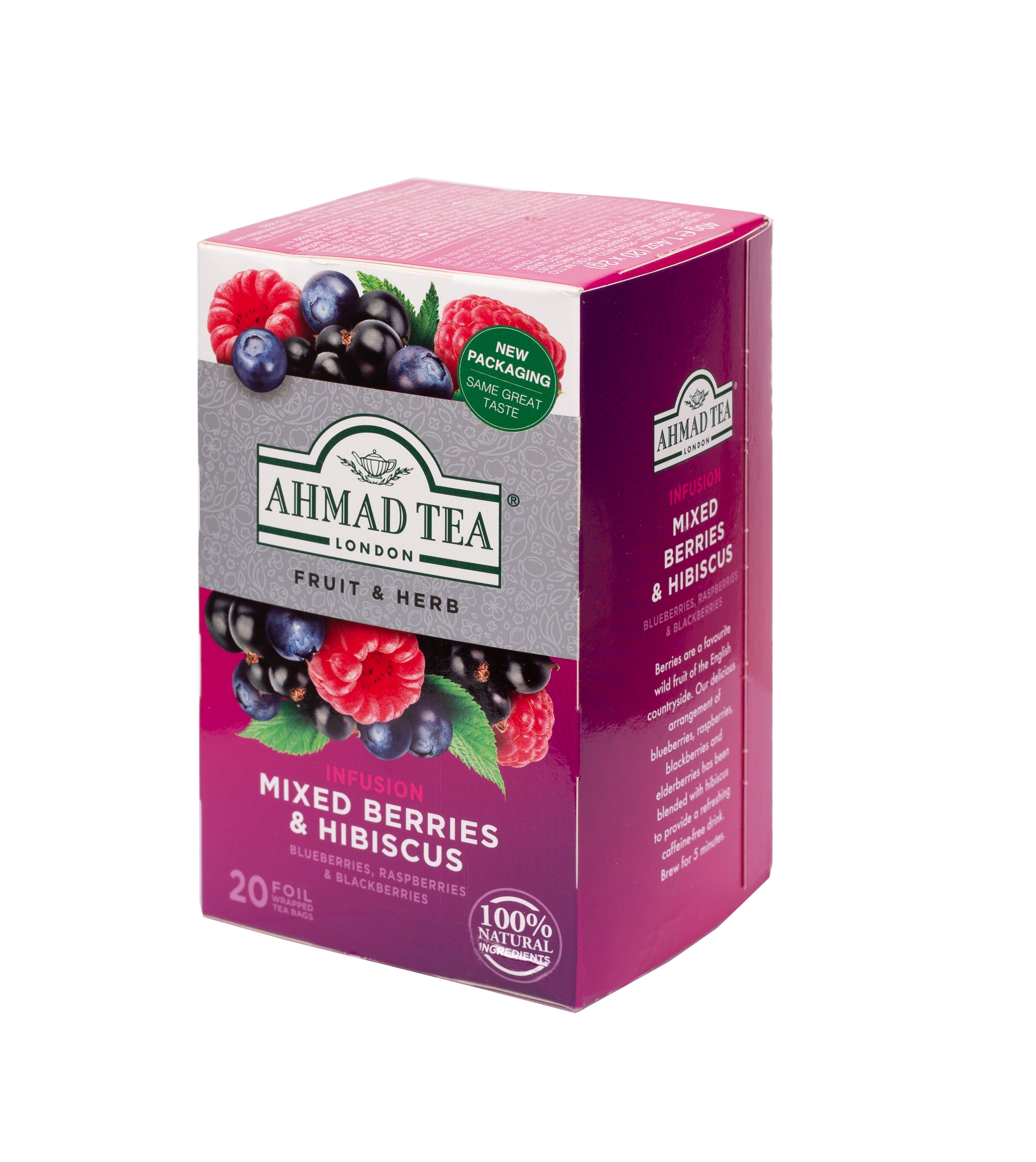 Infuso frutti di bosco e ibisco | Ahmad Tea | 20 bustine