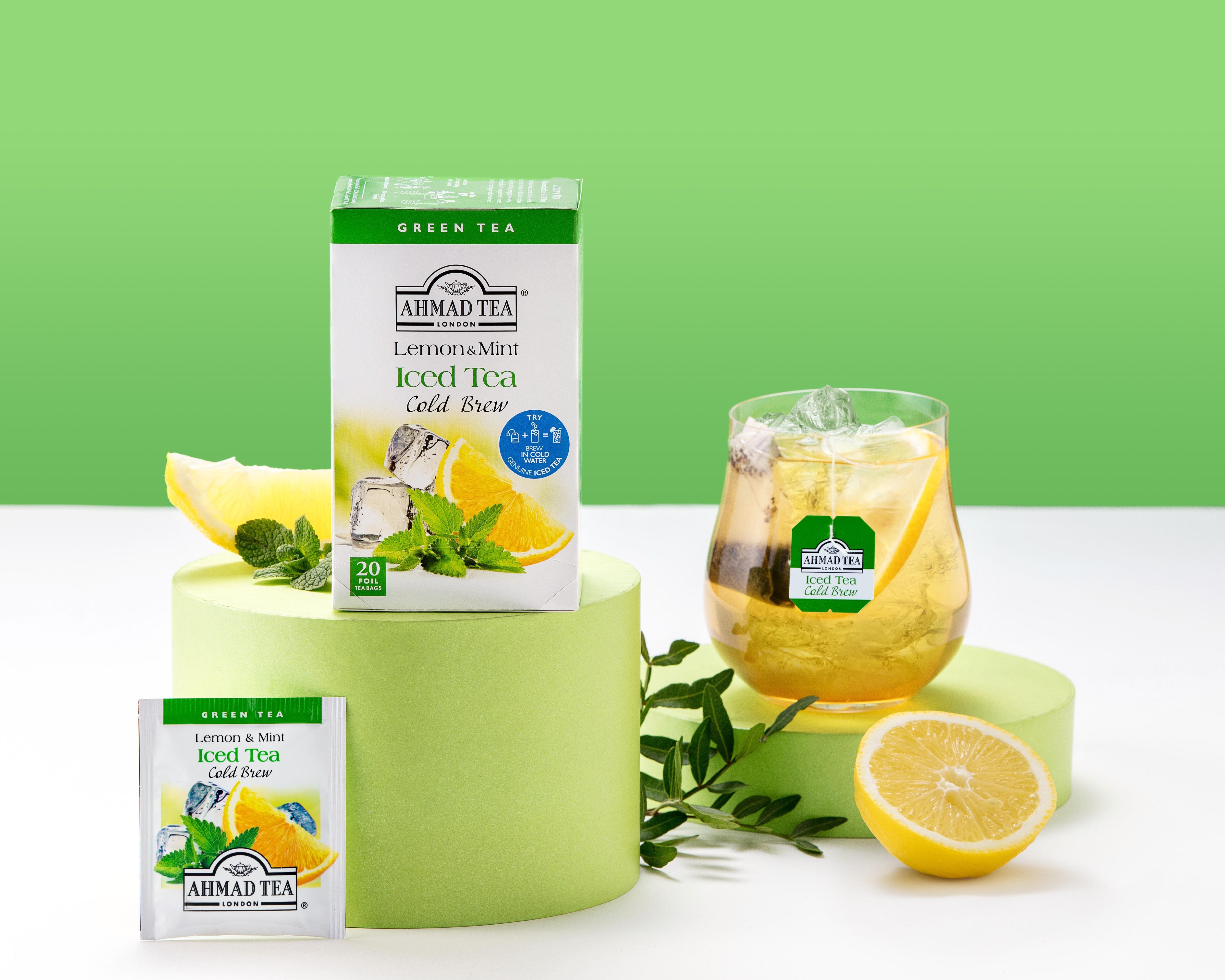 Cold brew | Tè verde limone e menta | 20 bustine per confezione | Cartone da 6