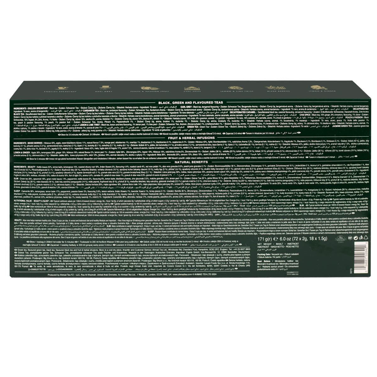 Discovery Selection | Selezione di tè neri, verdi, decaffeinato e infusi | 90 bustine | Box da 12