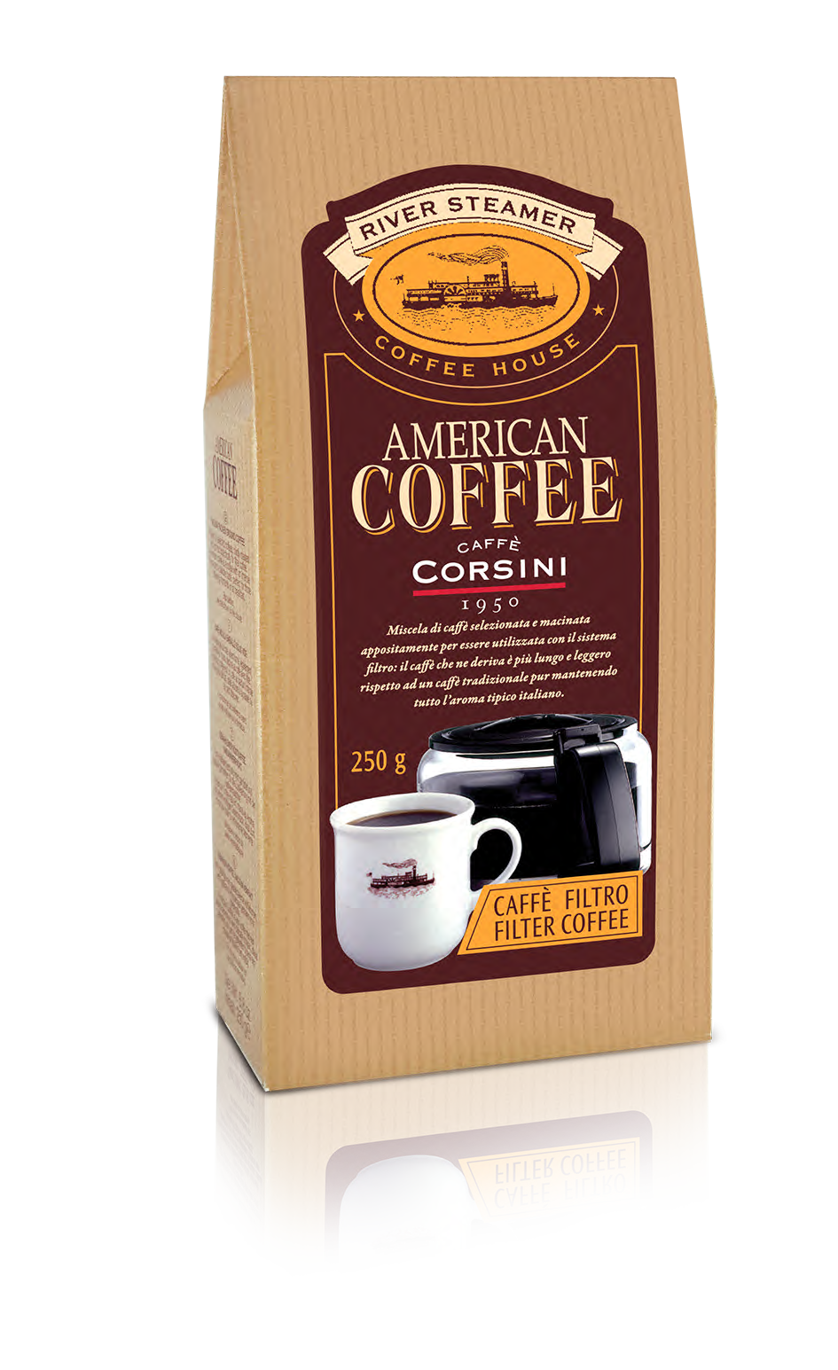 American coffee, Caffè macinato 250g Caffè Corsini