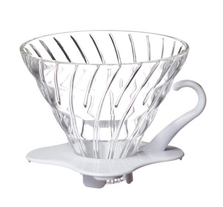 Hario vdg-02w coffee dripper bianco in vetro