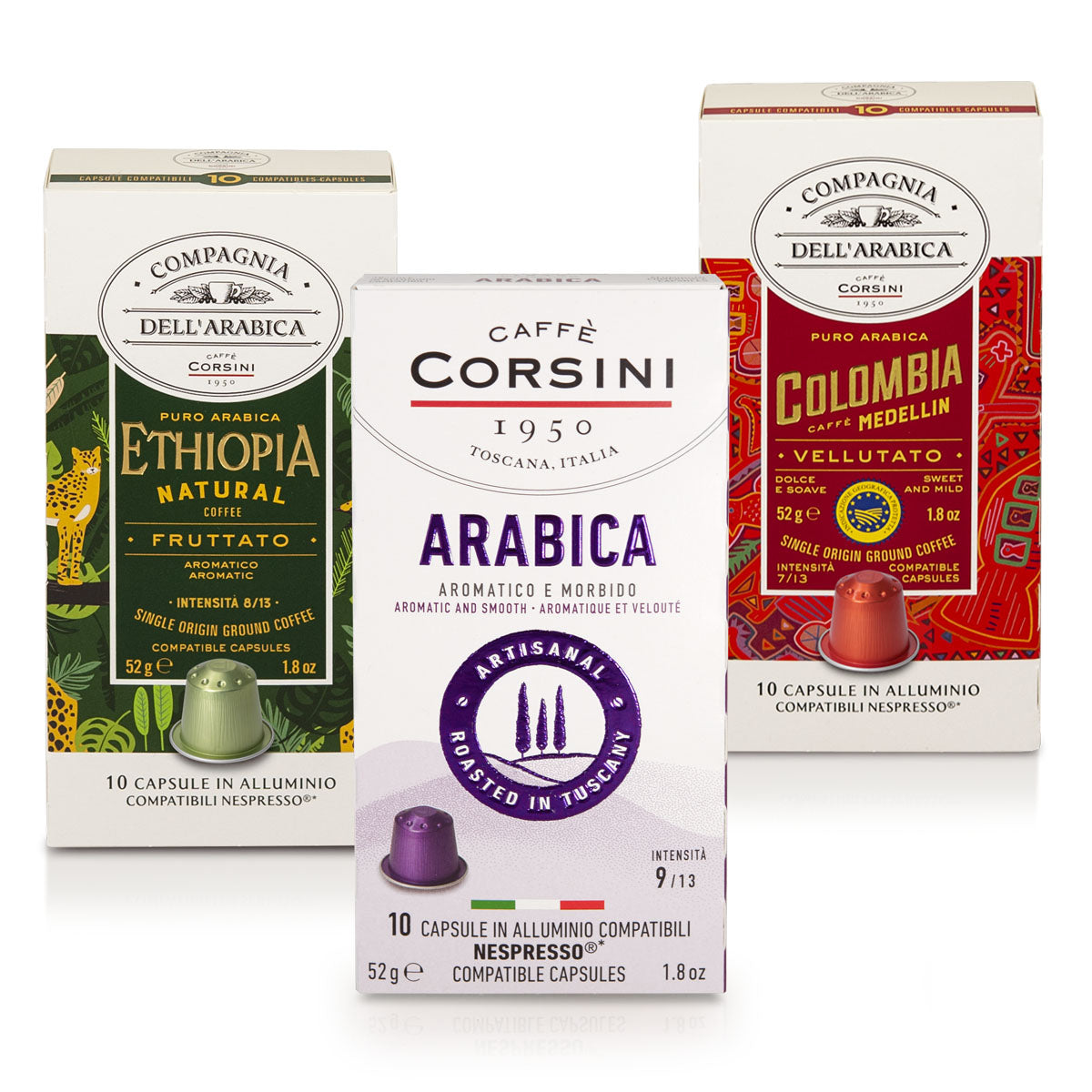 Caffè in capsule compatibili Nespresso® |Arabica Selection| Arabica, Colombia, Ethiopia | 30 capsule