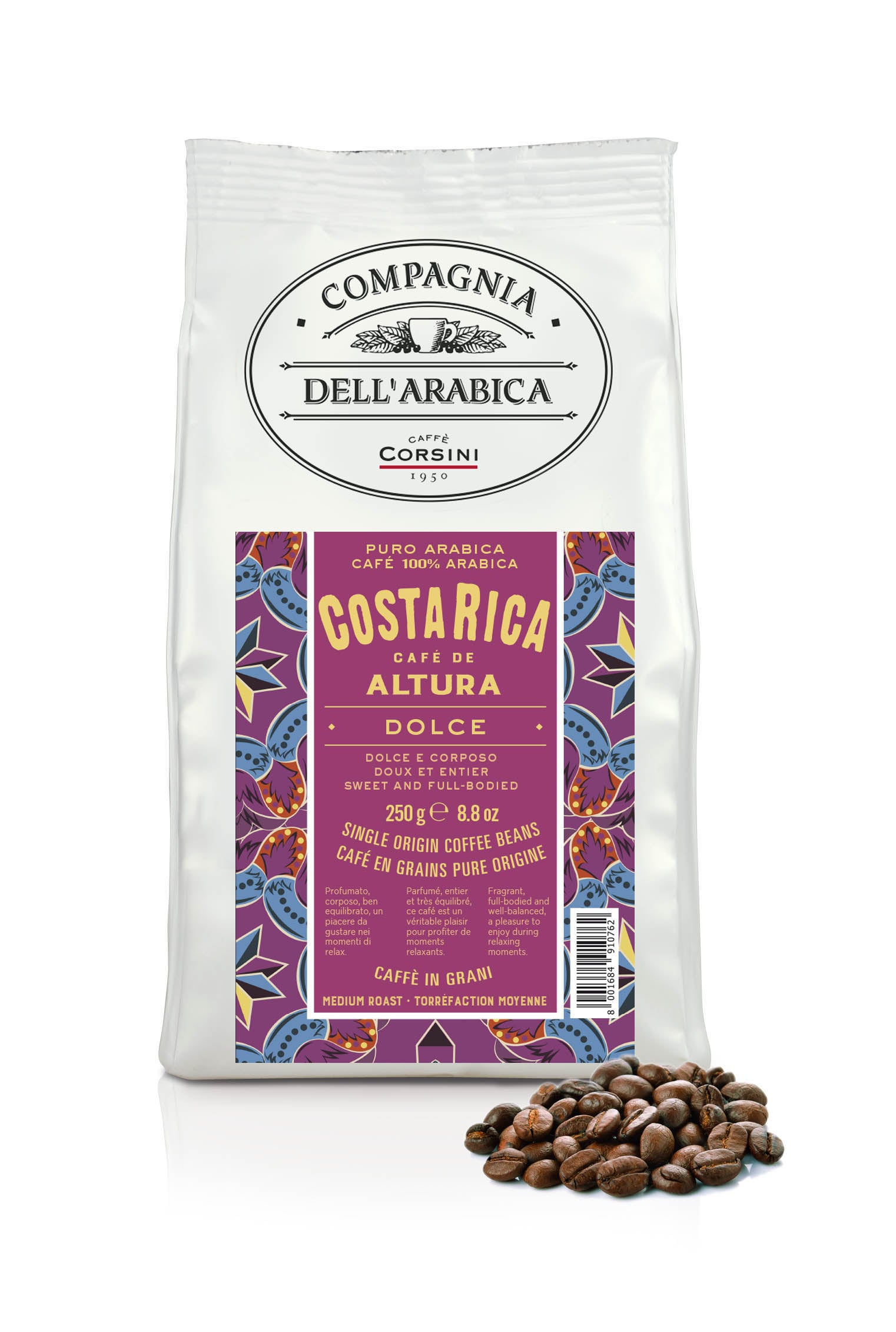 Caffè in grani | Costa Rica | 100% Arabica | 250g