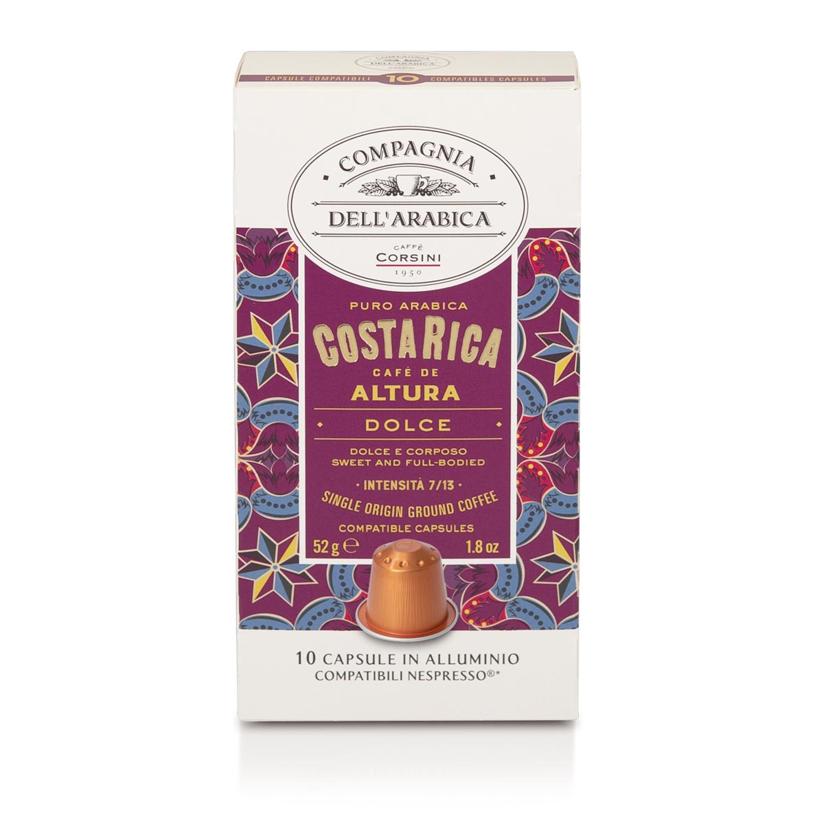 10x10 capsule in alluminio compatibili Nespresso® | Costarica | 100% Arabica