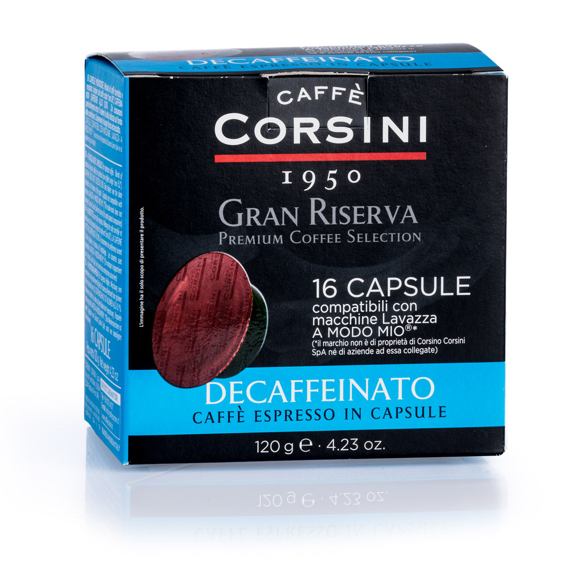 Capsule di caffè compatibili Lavazza®* A Modo Mio®* | Gran Riserva Decaffeinato | 16 pezzi