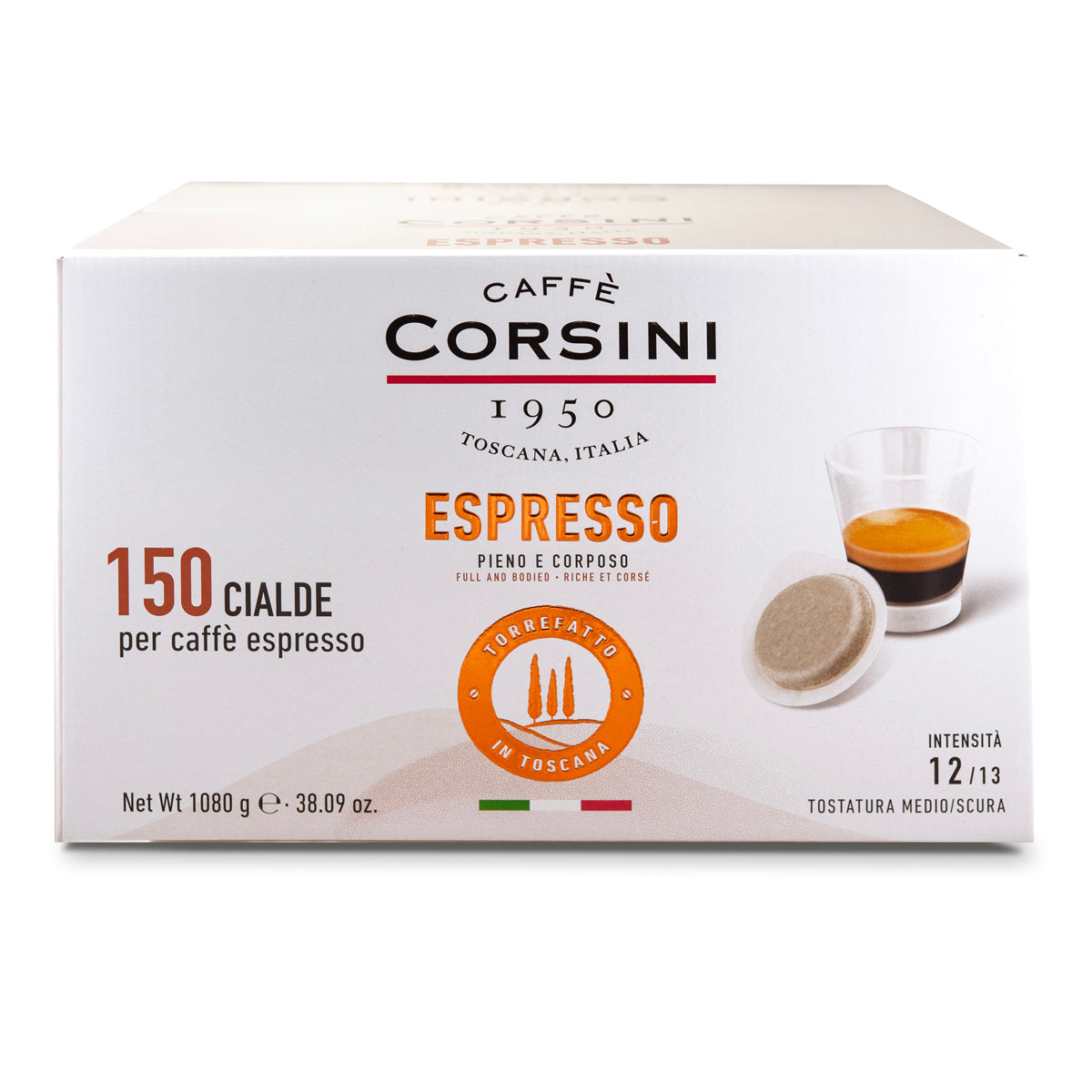 Caffè in cialde | Espresso, pieno e corposo | 150 pezzi