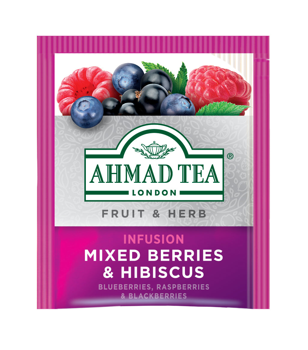 Infuso frutti di bosco e ibisco | Ahmad Tea | 20 bustine | Box con 6 confezioni