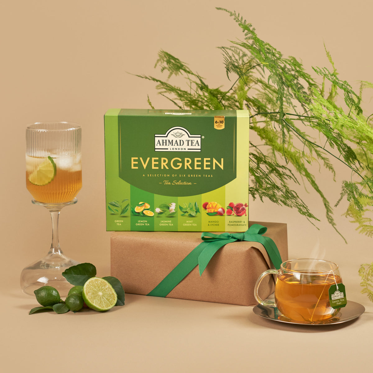 Tè verde | Evergreen selection | Ahmad Tea | 60 bustine