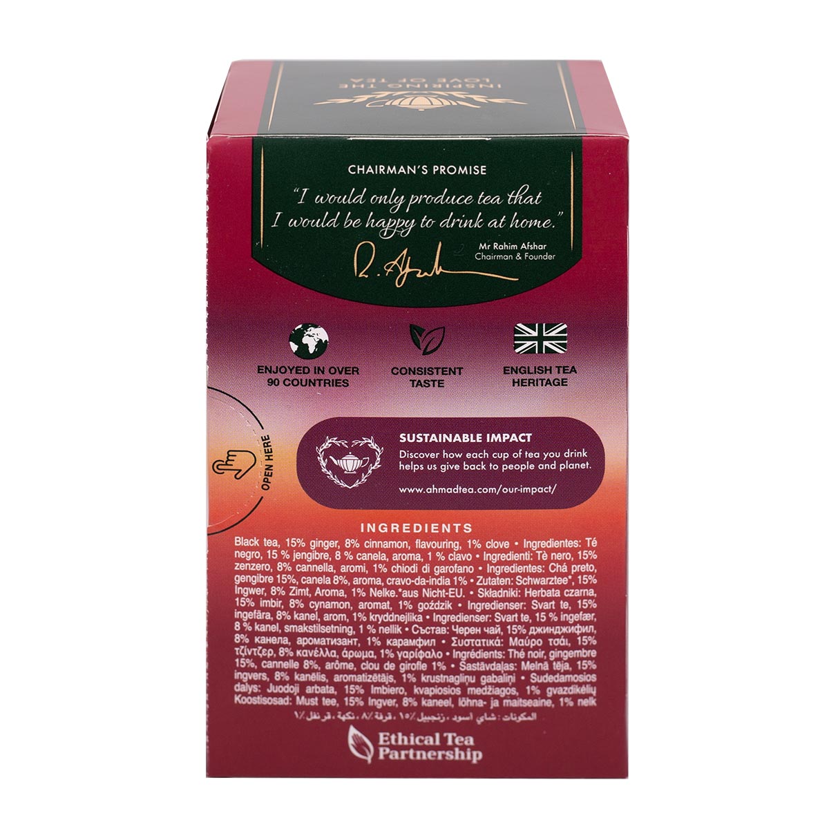 Chai Spice | 20 teabags each pack | Box of 6