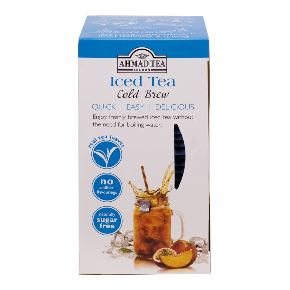 Cold Brew | Tè nero pesca e frutto della passione | 20 bustine ogni confezione | Cartone da 6