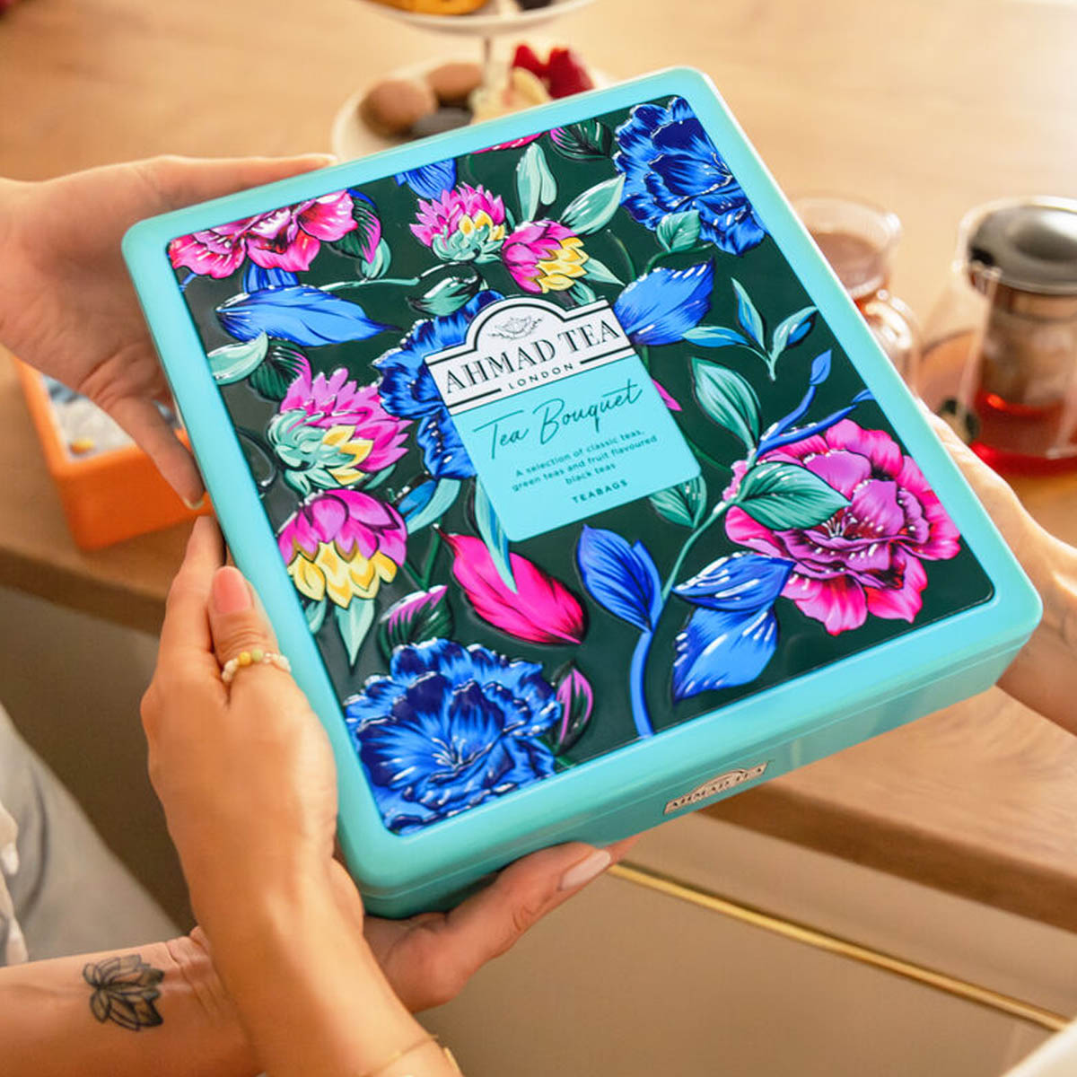 Tea Bouquet | Selezione di tè assortiti | Ahmad Tea | 72 bustine | Box da 8
