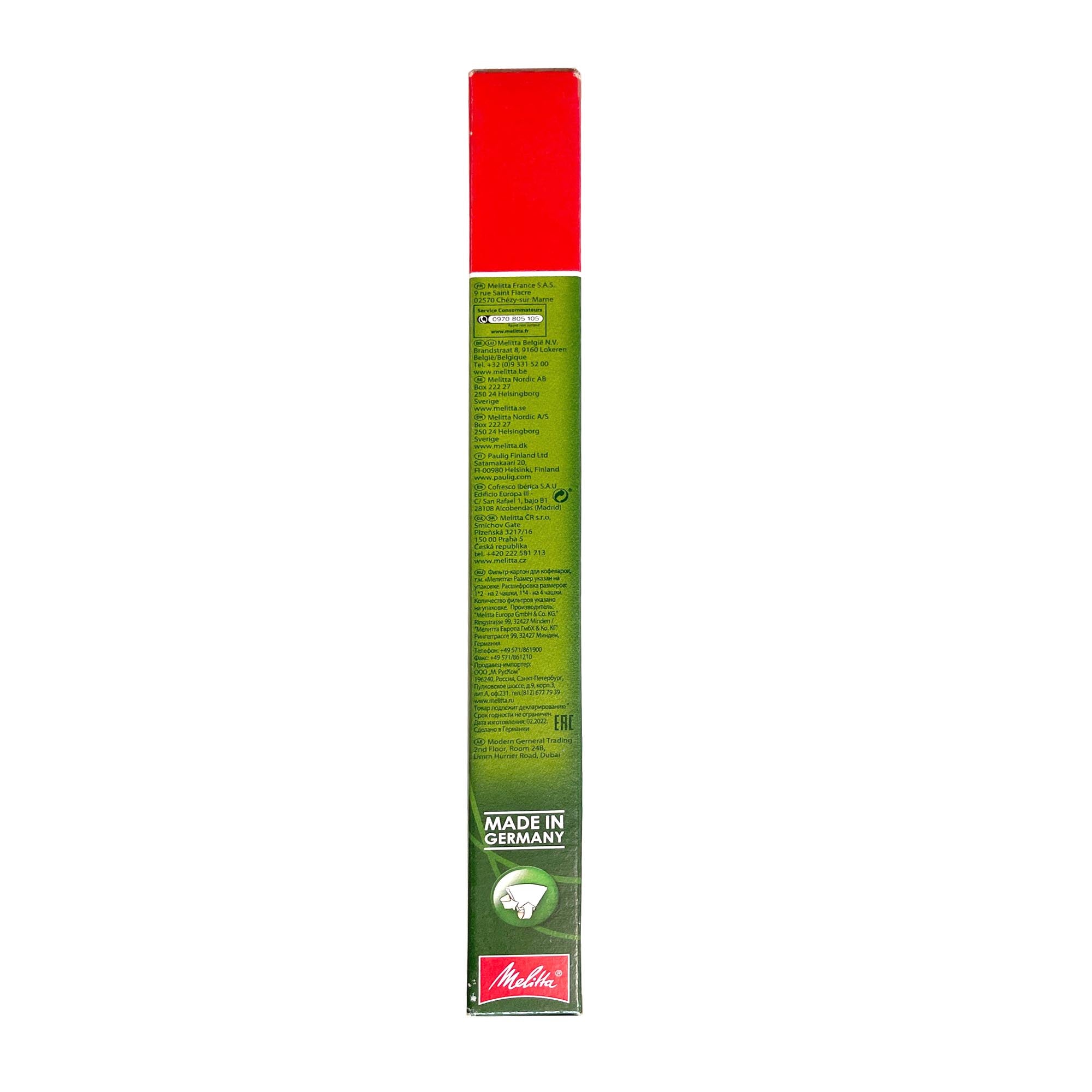 Pack containing 40 Melitta paper filters 1x4 cups