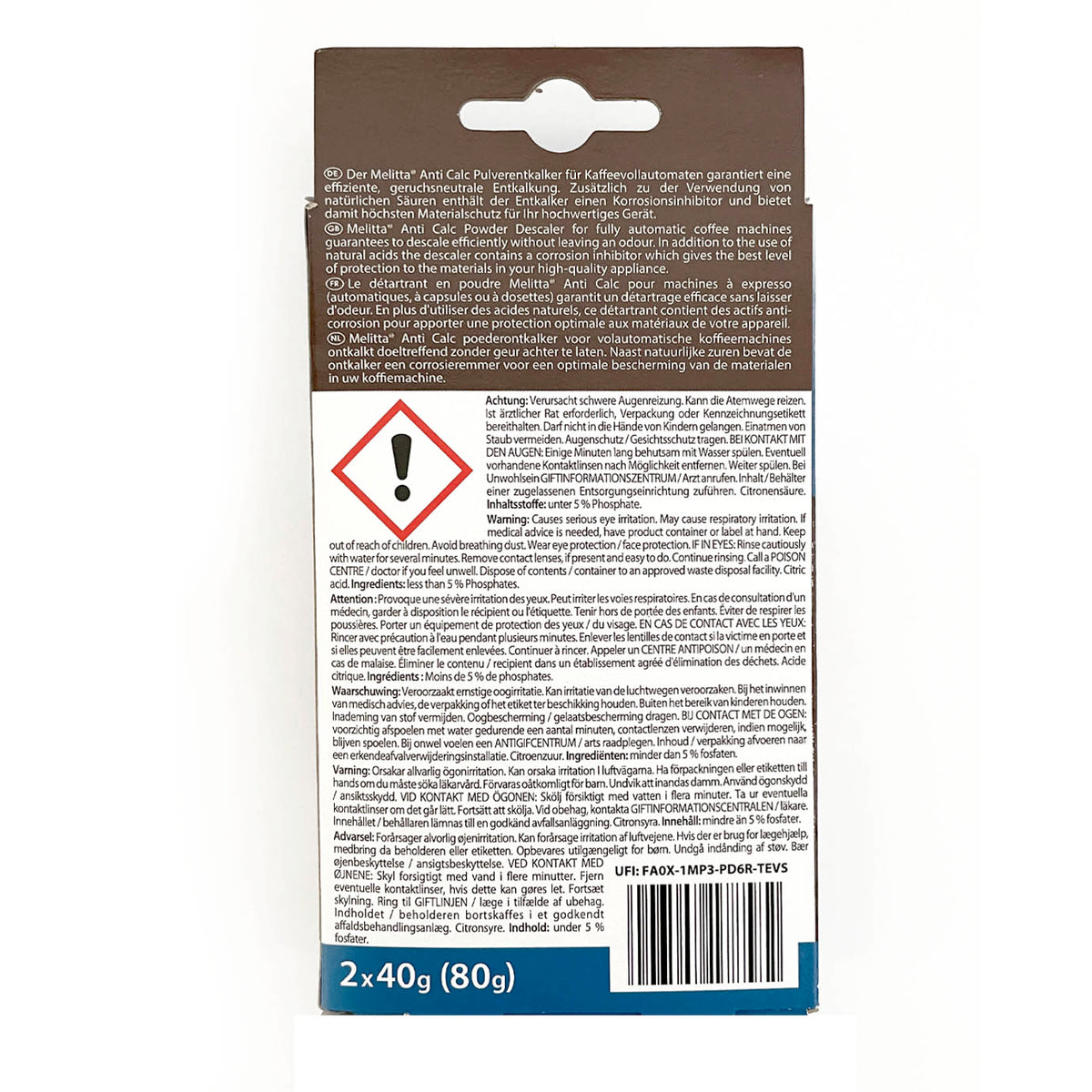 Melitta® Anti Calc | Polvere decalcificante per macchine da caffè automatiche